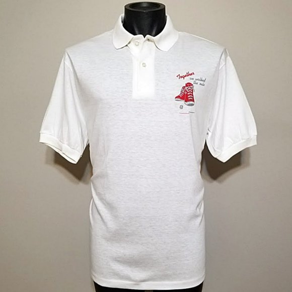 Vintage General Electric GE Superabrasives Shirt XL NOS 80s Employee Polo Tee - Picture 4 of 7